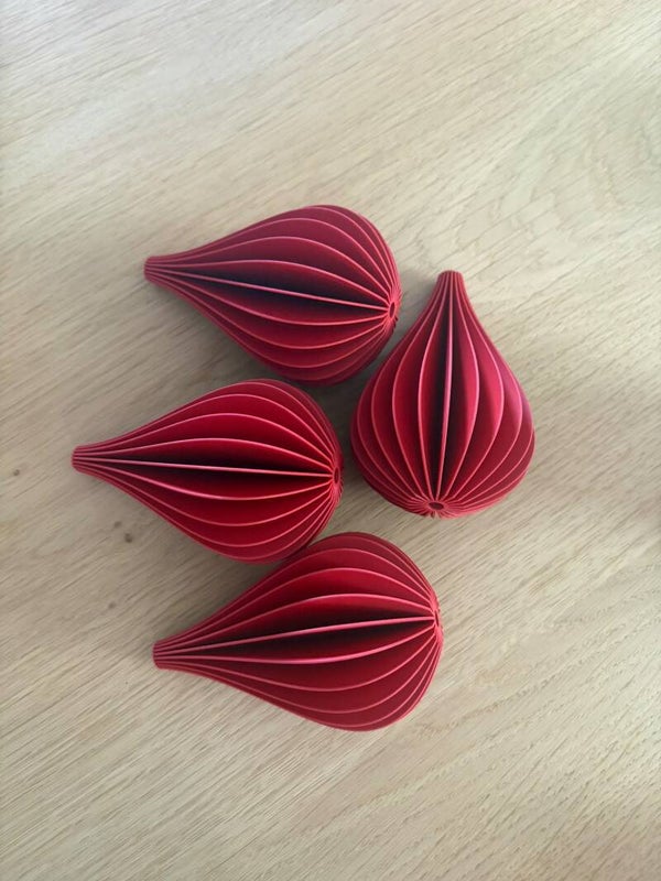 Elipse kerstbal Dark red