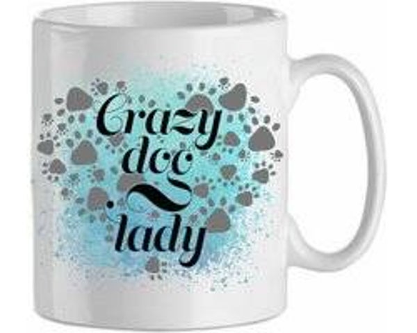 Crazy dog lady - blauw