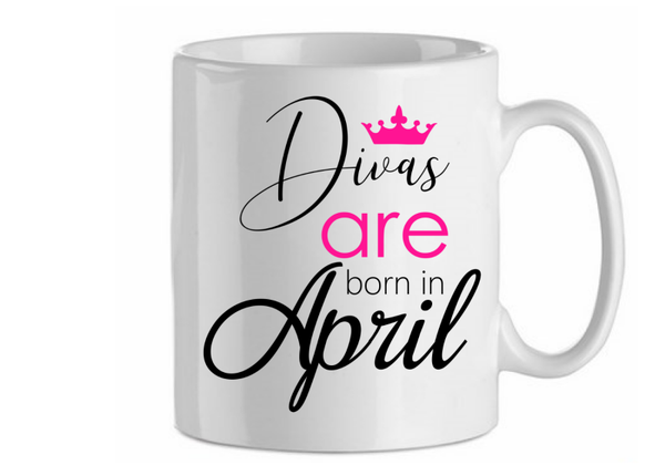 Divas are born in april pink