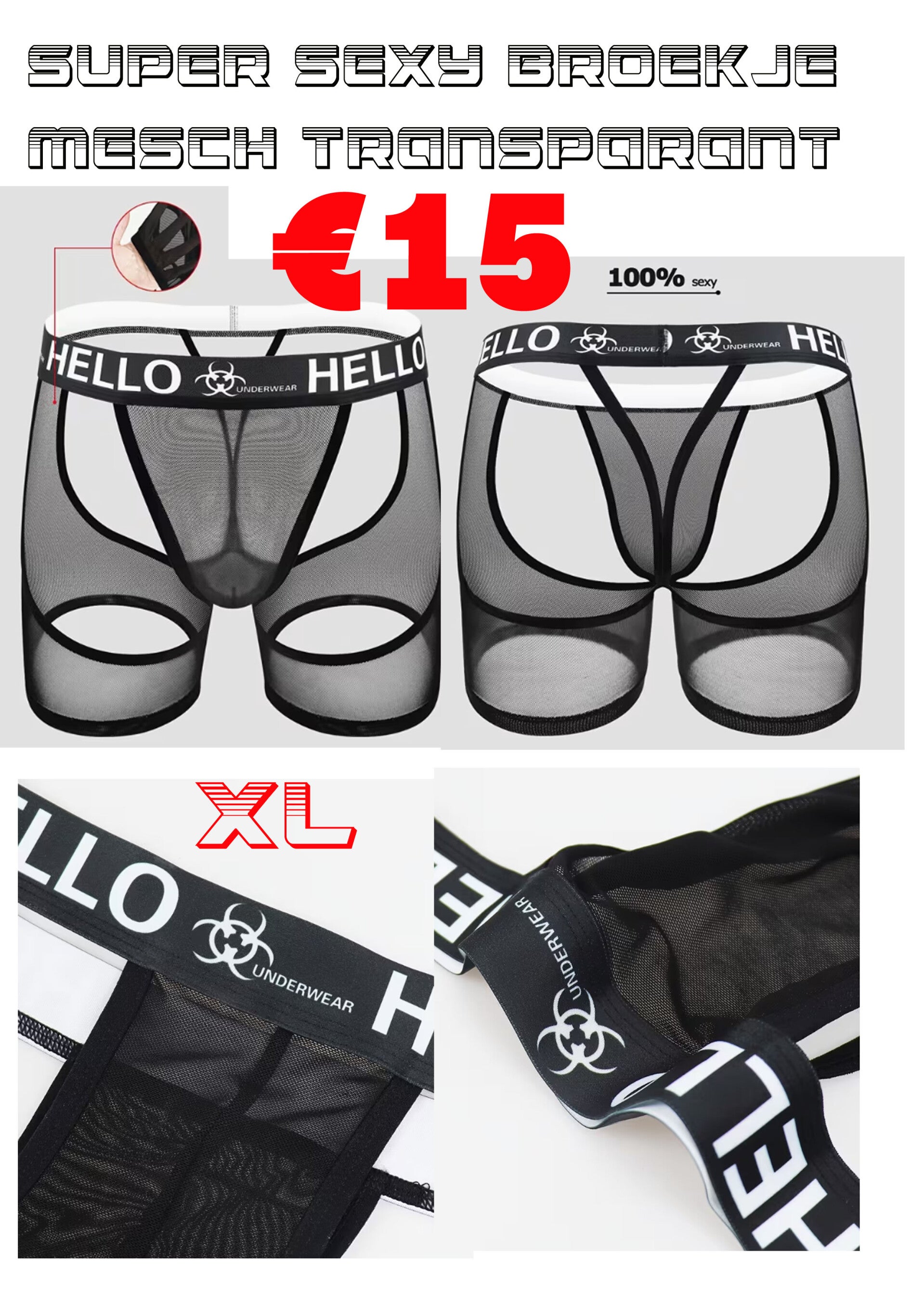 mesh sexy broekje