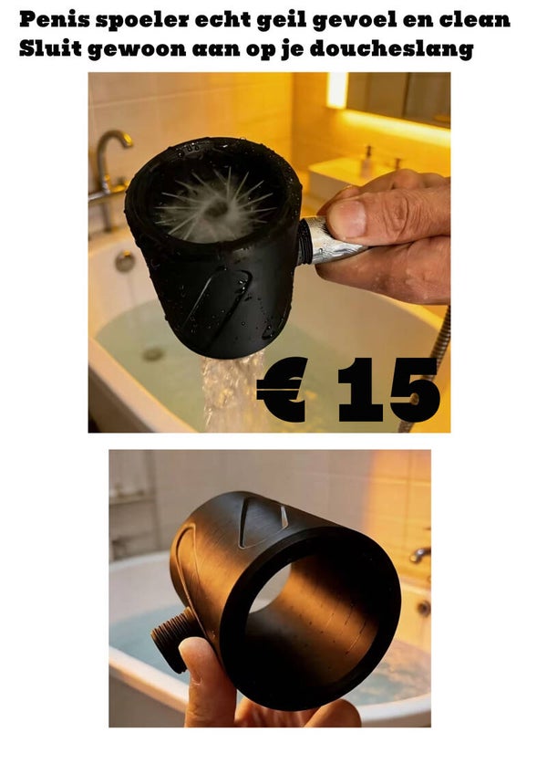 Penis Spoeler gewoon aansluiten op douche slang