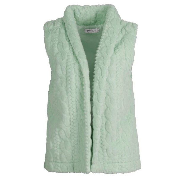 124269 Gilet fluffy wasabi