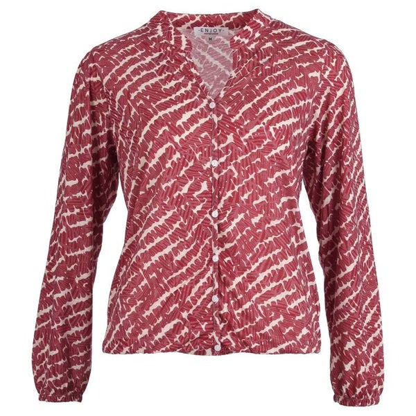183011 Blouson devore mono print