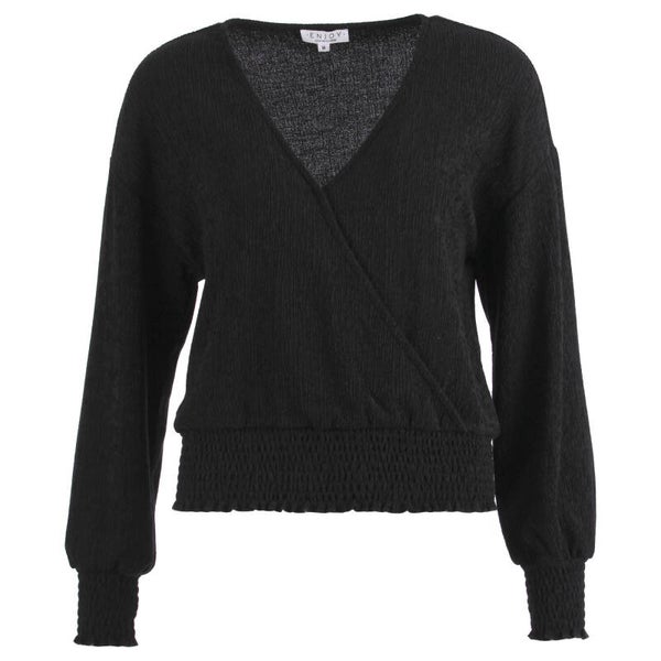 415153 Top lange mouw structuur