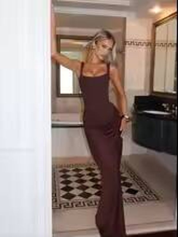 2026 Square Neck Halter Mini Dress – Sleeveless Backless Bodycon Party Style