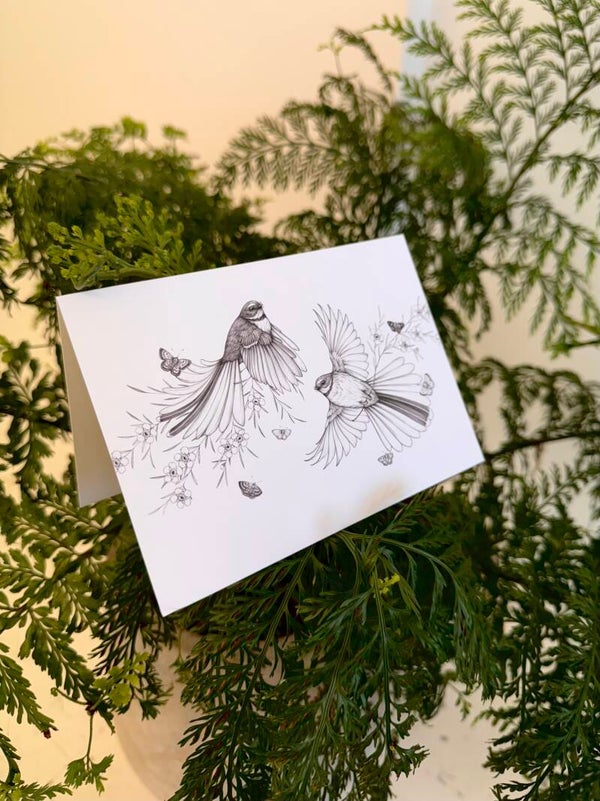 Greeting Card- Pīwaiwaka / Fantail
