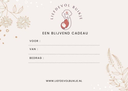 Liefdevol buikje kadobon cadeau