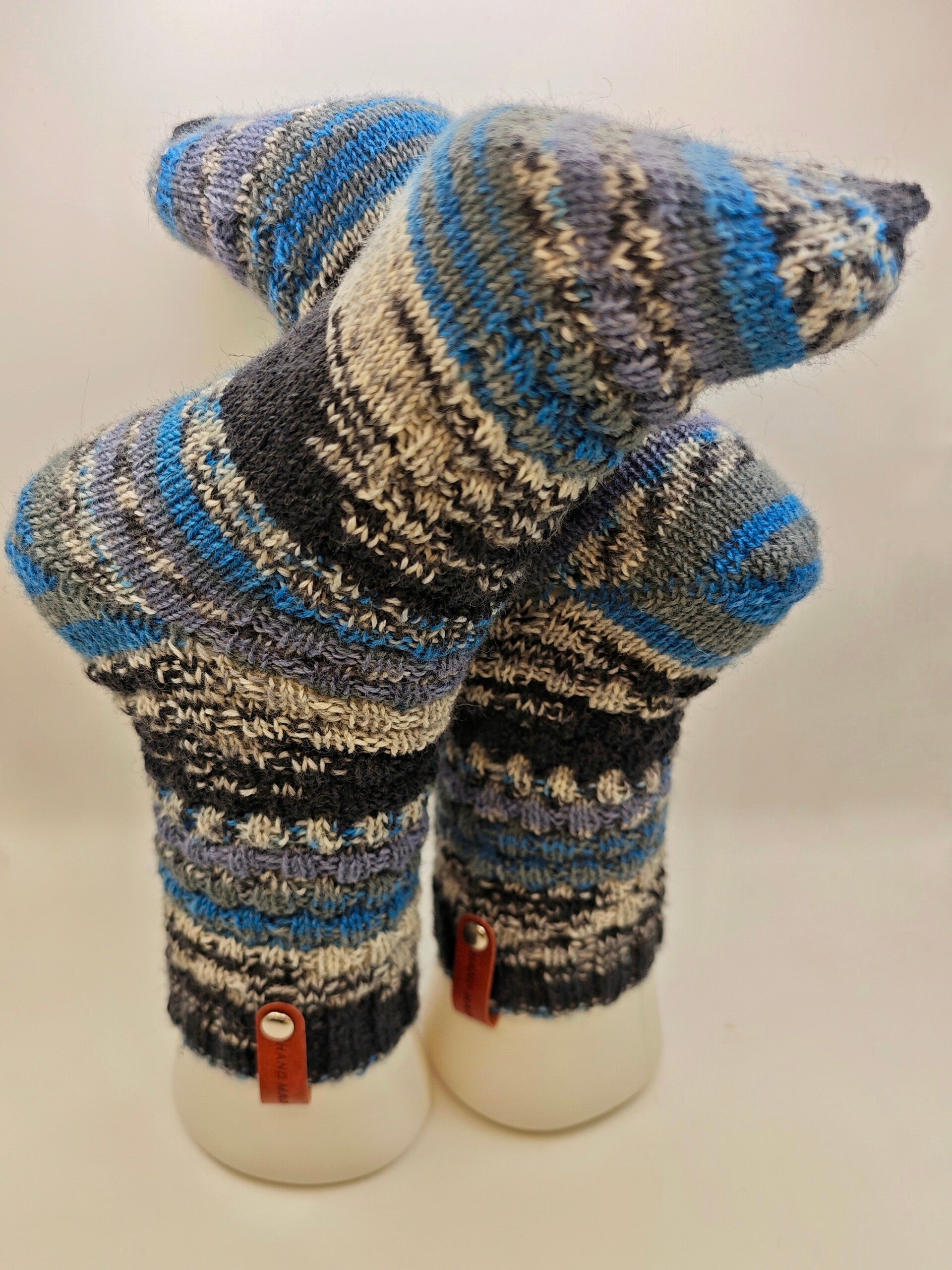 Handgestrickte Wollsocken Nordwind – Größe 38/39