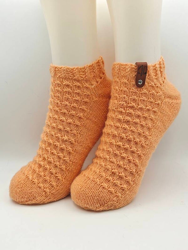 Handgestrickte Wollsocken Sonnenkuss - Gr. 38/39