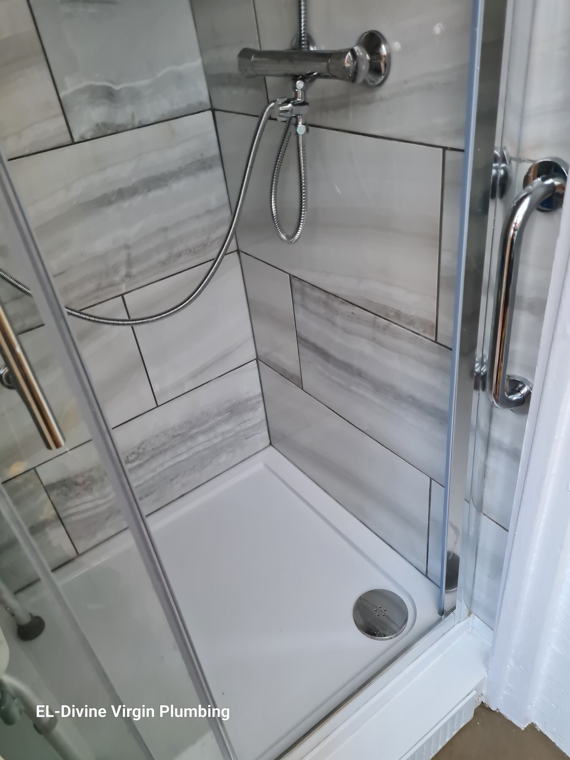 A Storage converted into shower room