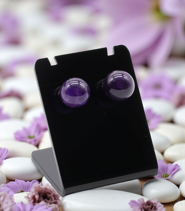 Boucles d'oreilles en améthyste