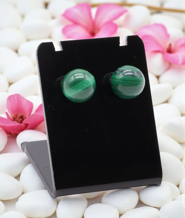 Boucles d'oreilles en malachite