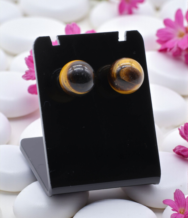 Boucles d'oreilles en œil de tigre