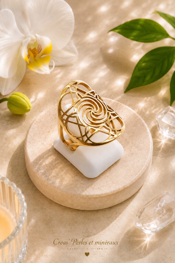 Bague en acier inoxydable spirale
