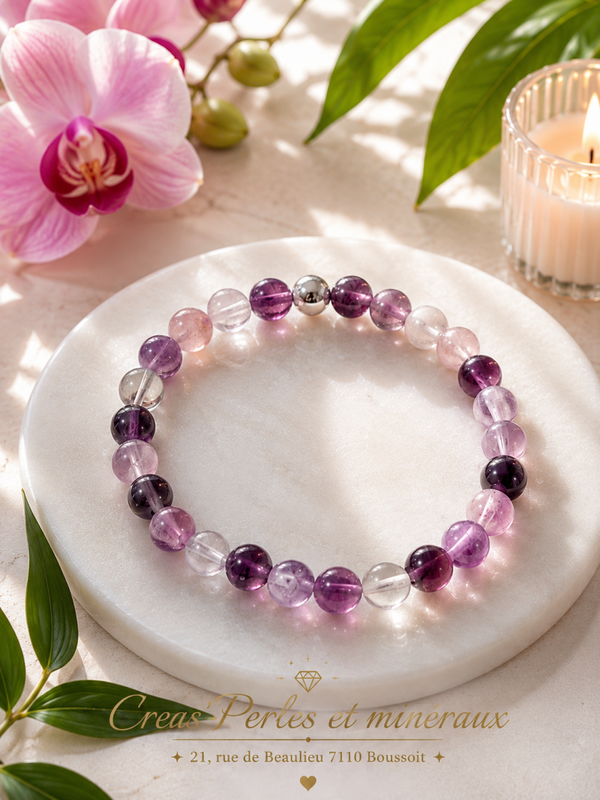 Bracelet en fluorine violette A