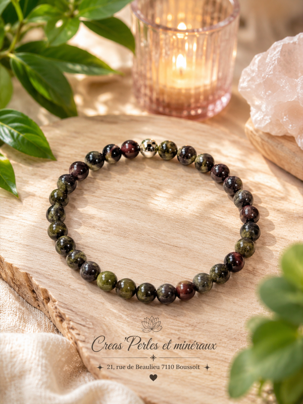 Bracelet en jaspe sang de dragon A