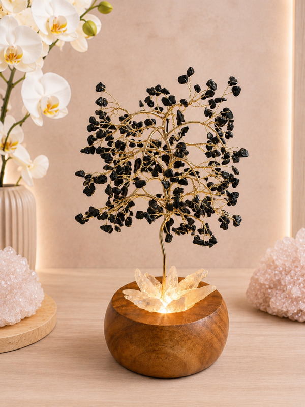 Arbre du bonheur lumineux tourmaline