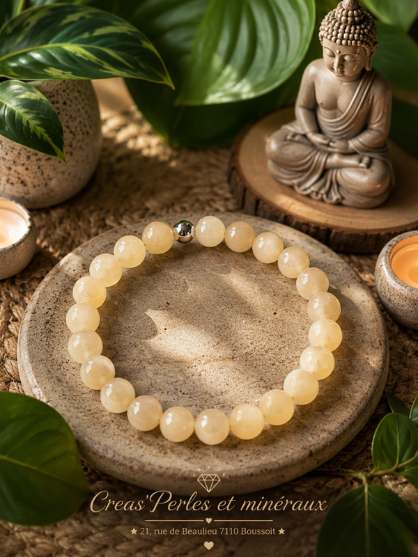 Bracelet en calcite jaune A+