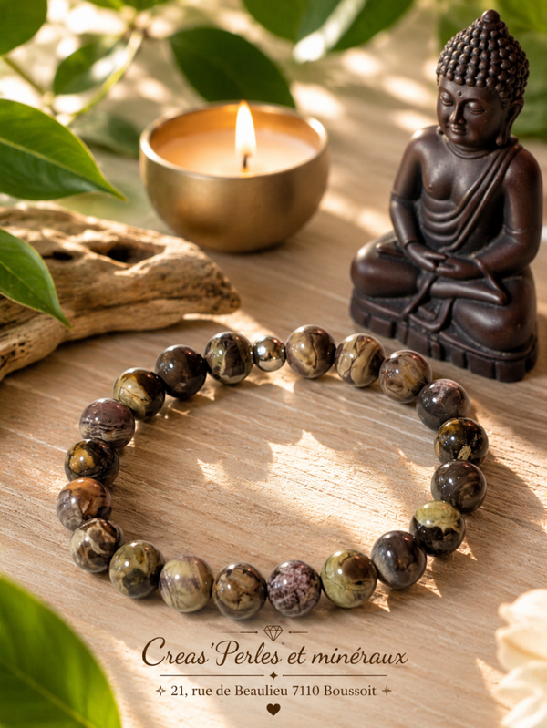 Bracelet en jaspe Océan A+