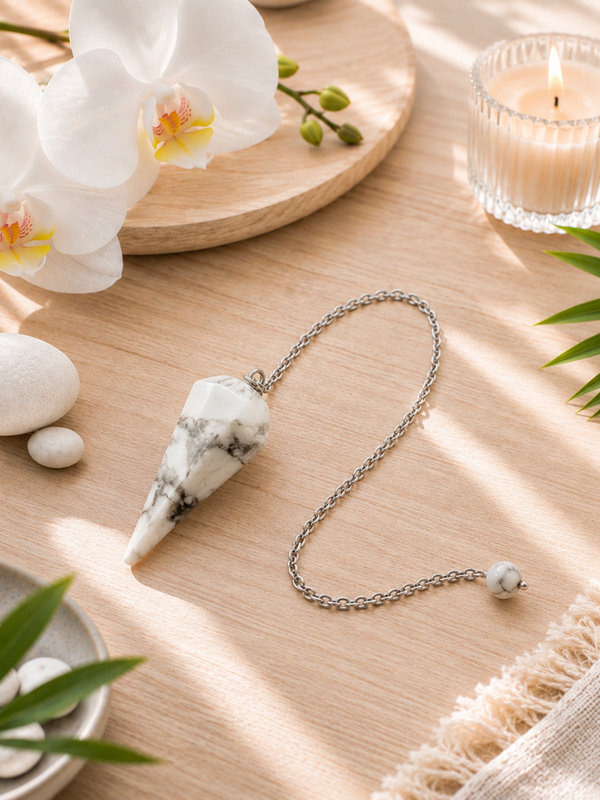 Pendule pointe 3,5cm en howlite