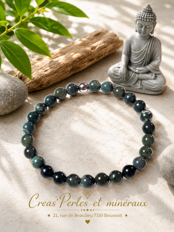 Bracelet en agate mousse AA