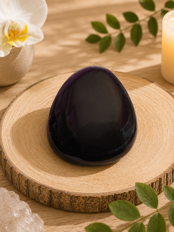 Galet obsidienne œil céleste n°3