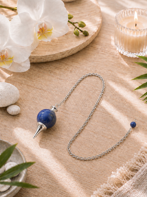 Pendule boule en lapis lazuli
