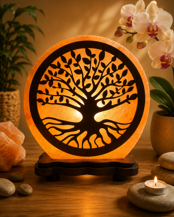 Lampe de sel arbre de vie racine 5-7kg