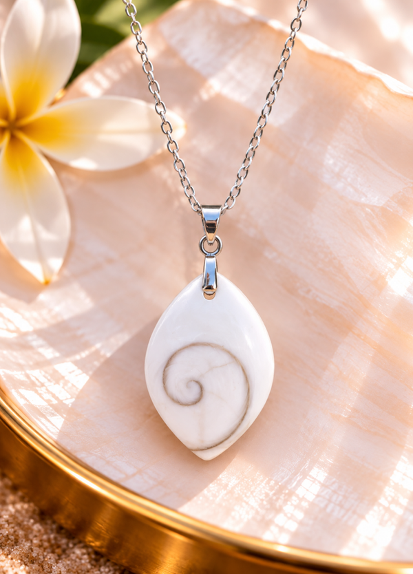 Pendentif œil de sainte Lucie sur chaîne en acier inoxydable n°2