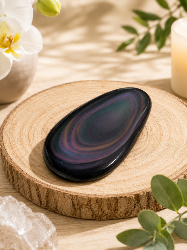 Galet obsidienne œil céleste n°1