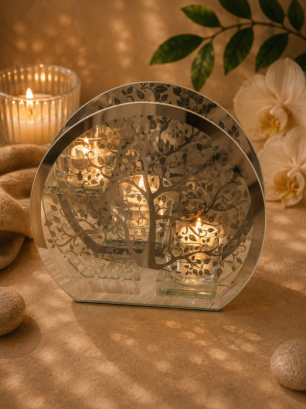 Bougeoir arbre de vie 3 bougies