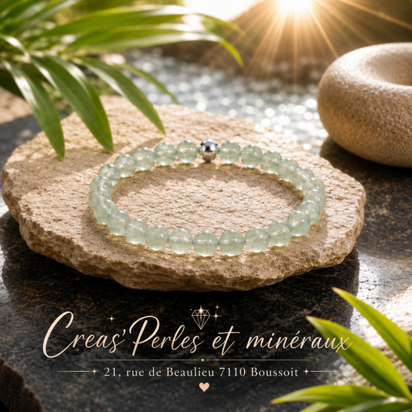 Bracelet en aventurine verte A