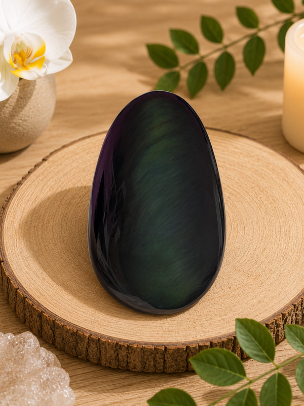 Galet obsidienne œil céleste n°4