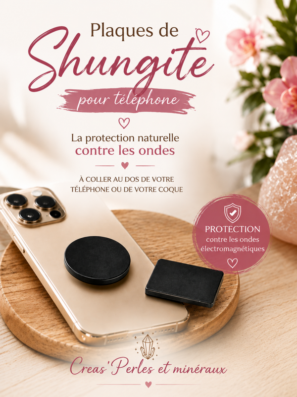 Plaque shungite pour téléphone