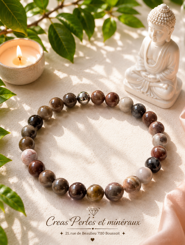 Bracelet en bois fossile AA
