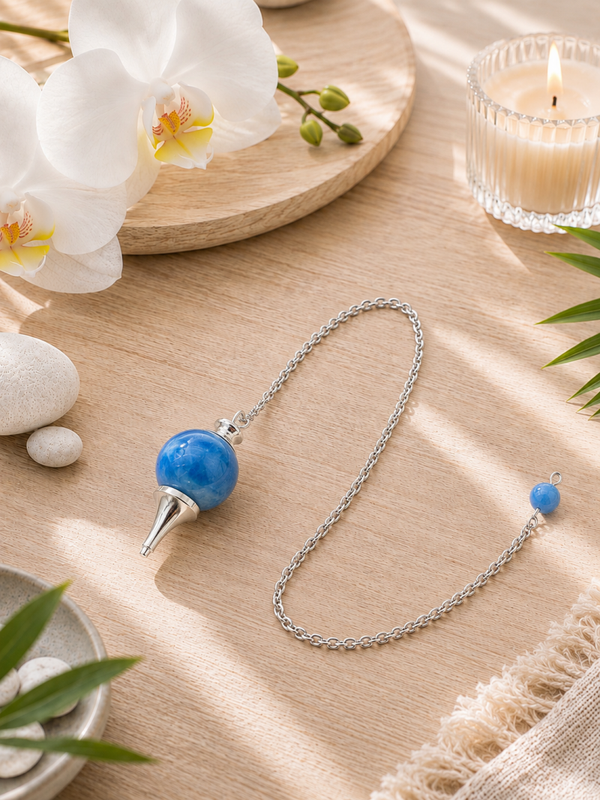 Pendule boule en apatite