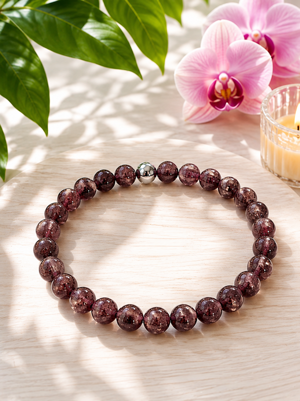 Bracelet en grenat A+
