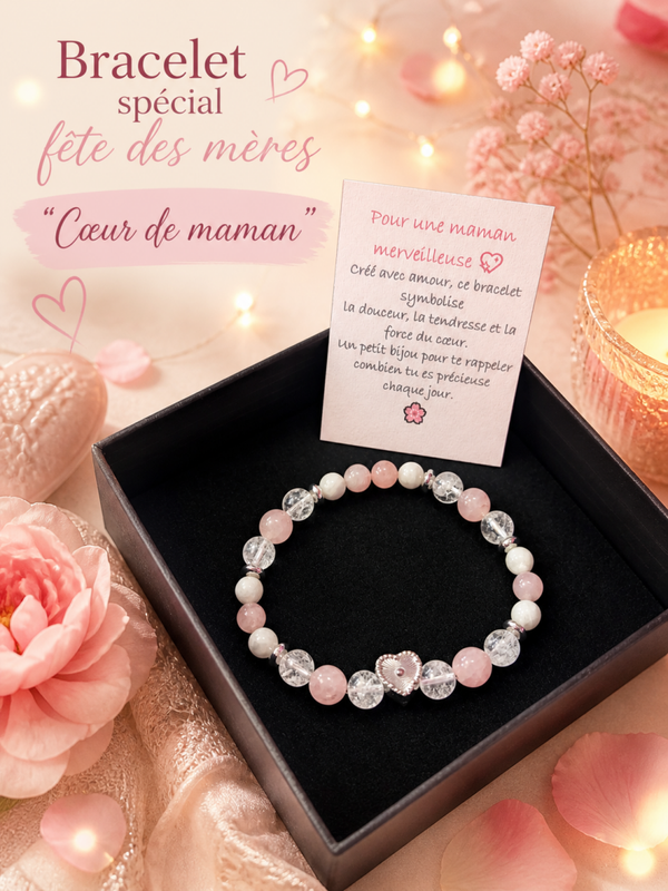 🌸 Bracelet “Cœur de maman” – Édition spéciale Fête des Mères 🌸