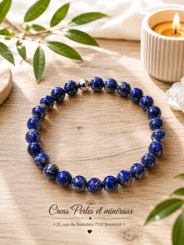 Bracelet en lapis lazuli A+