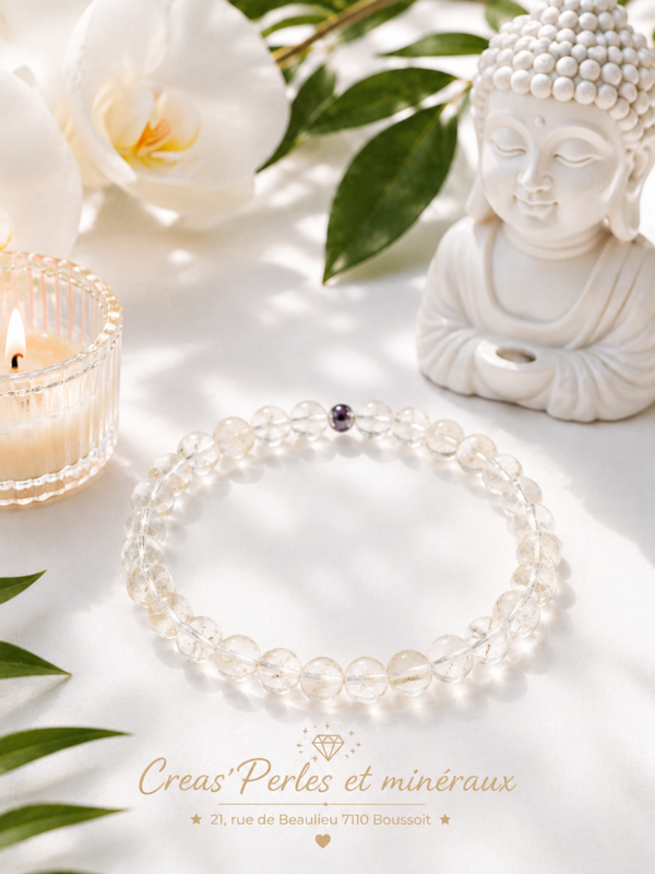 Bracelet en citrine naturelle AA
