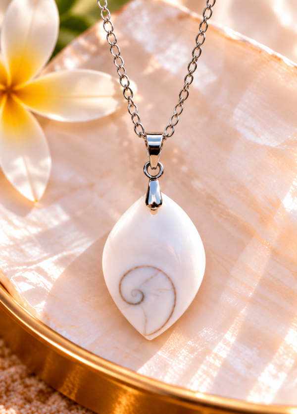 Pendentif œil de sainte Lucie sur chaîne en acier inoxydable n°1