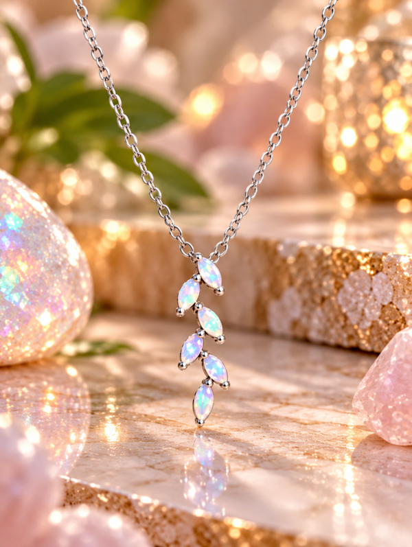 Pendentif en opale – Argent 925/1000 rhodié