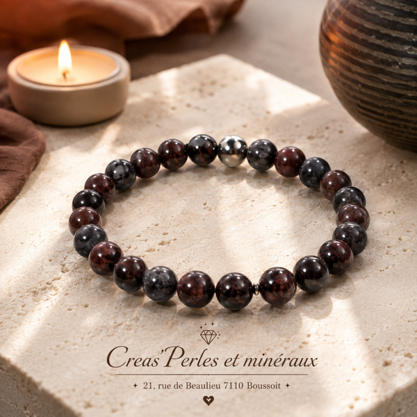 Bracelet en jaspe arc en ciel A