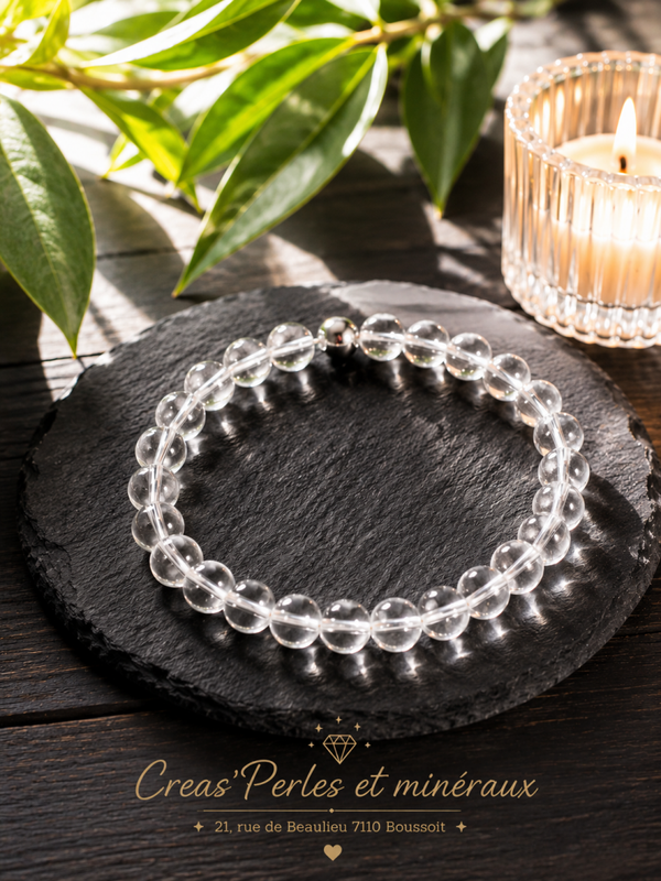 Bracelet en cristal de roche A+