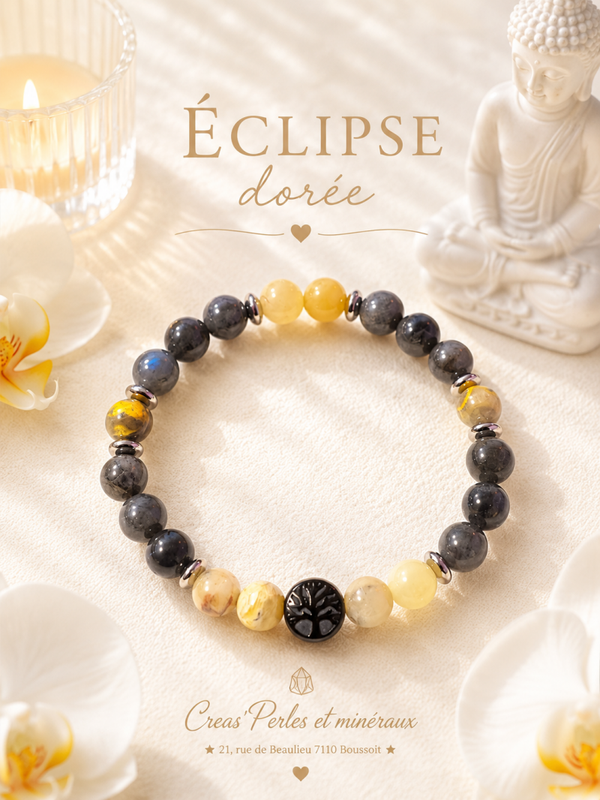 Bracelet "Éclipse dorée"