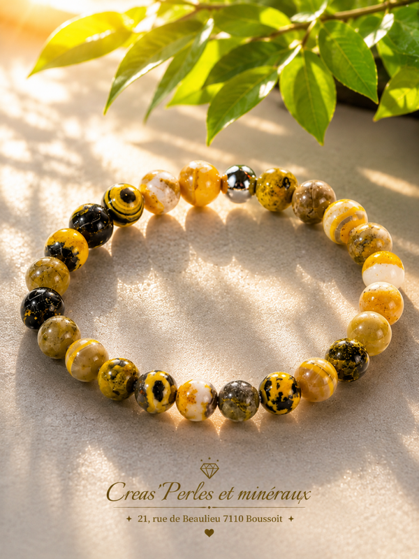 Bracelet en jaspe Bumblebee AA