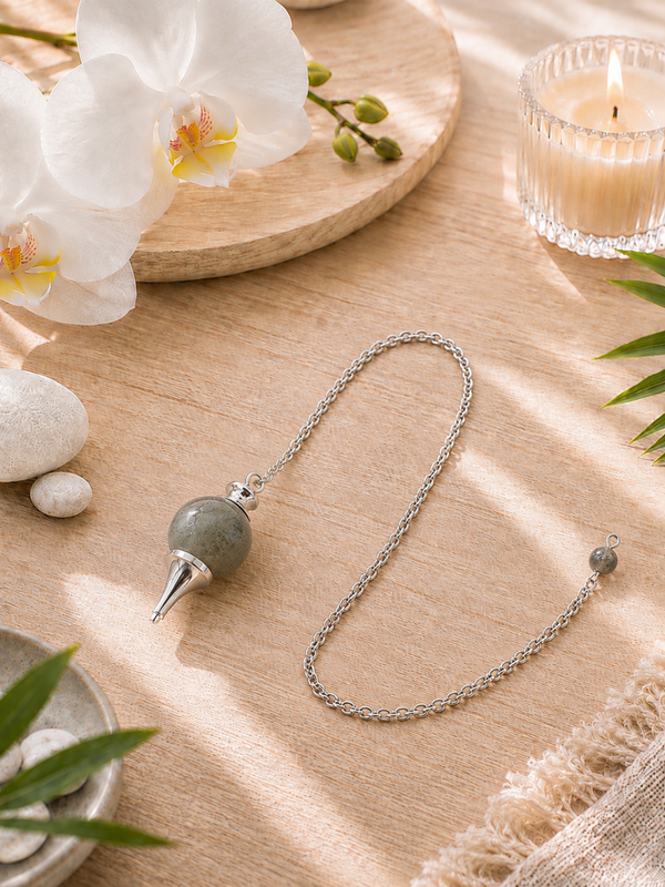 Pendule boule en labradorite