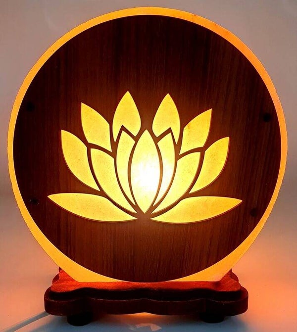 Lampe de sel fleur de lotus  5-7kg