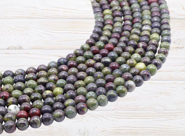 Perles en jaspe sang de dragon A 6mm