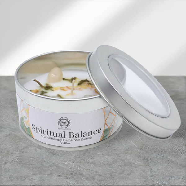 Bougie Green Tree 'Equilibre Spirituel' Cristal de Roche + Jasmin 70g